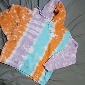 Tie-Dye Hoodie‎ with NASA Logo. M.Sz.M., Wom.sz.L.